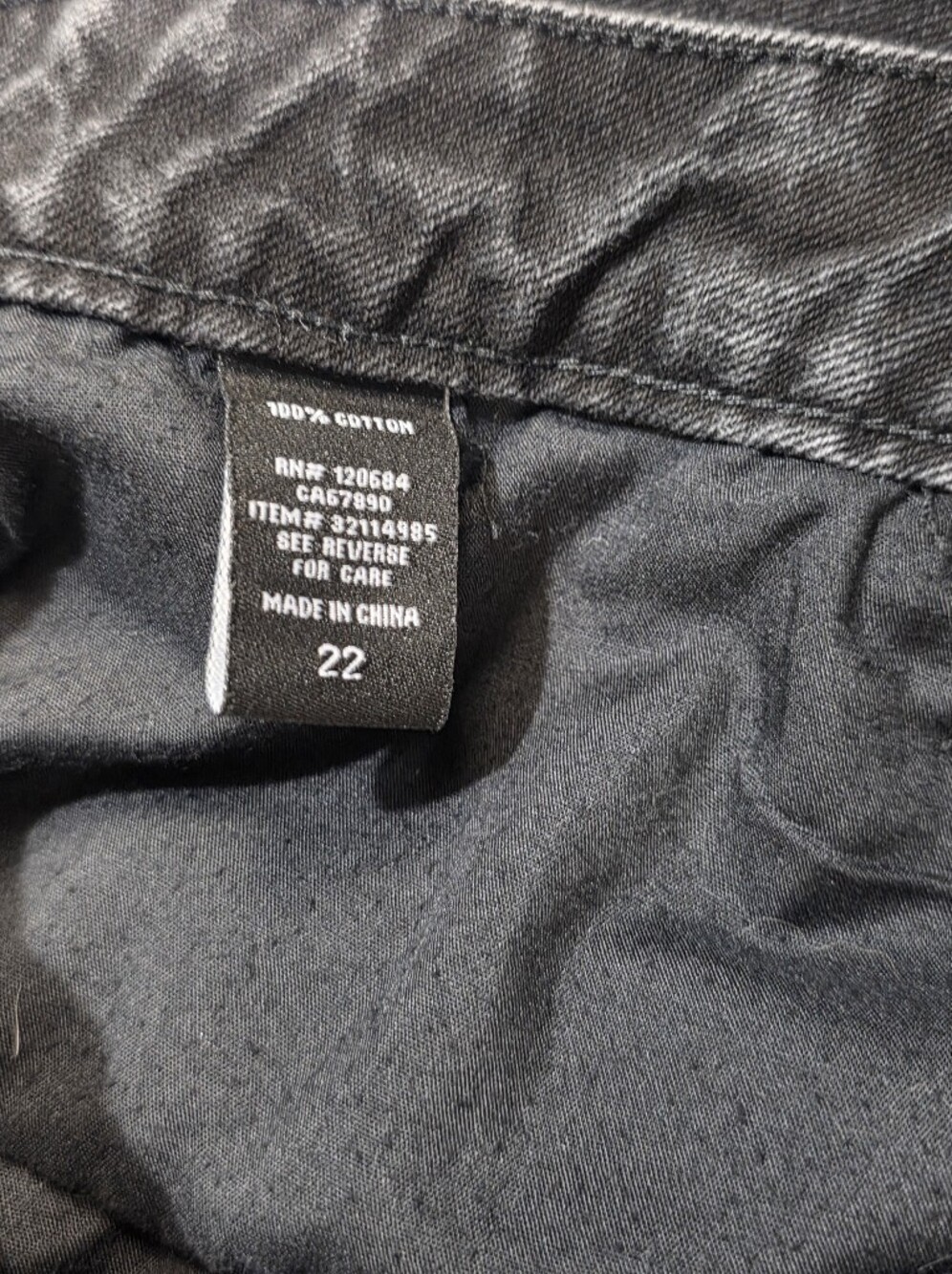 Hot Topic Wing & Star Print Black Wide Leg Jeans Womens Size 22 100% Cotton - Picture 8 of 12